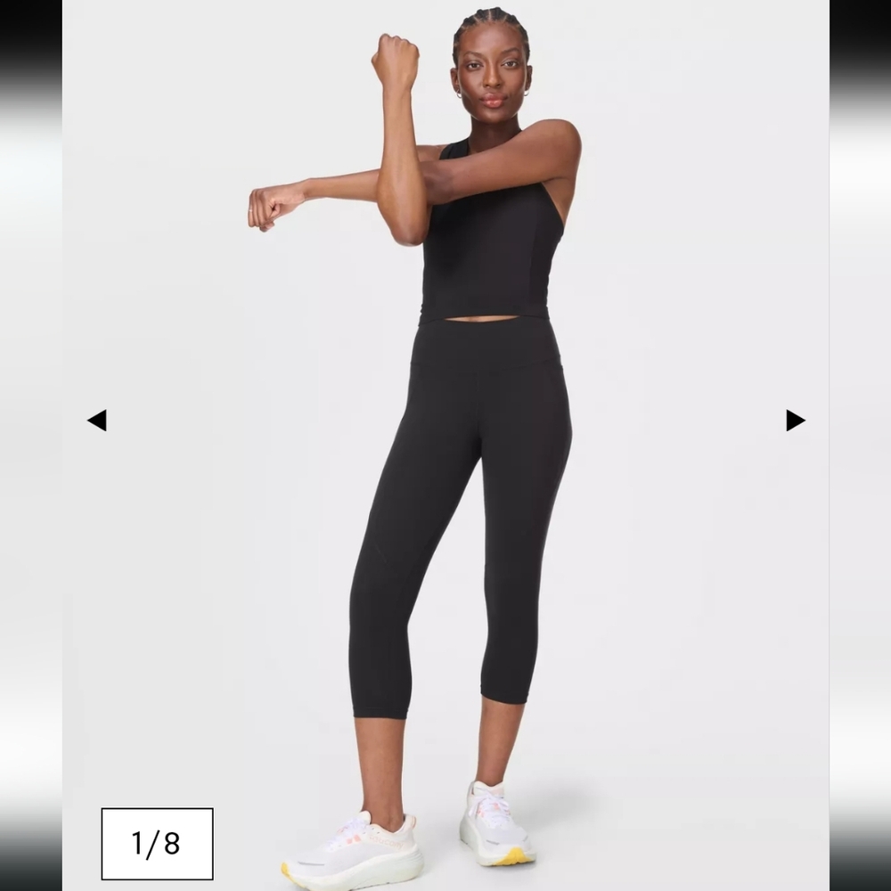 Sweaty Betty Power Cropped Workout Leggings Black Size 0